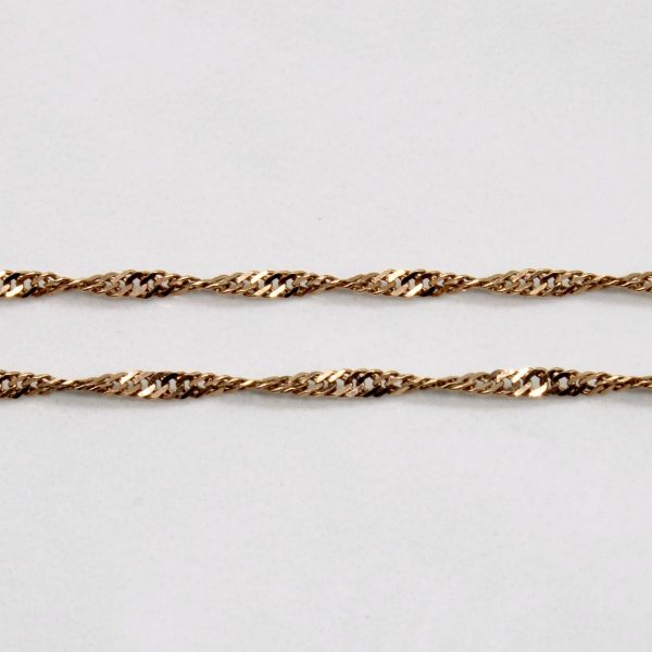 14k Yellow Gold Rope Chain | 18  | For Sale