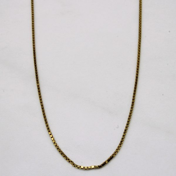 14k Yellow Gold Box Link Chain | 30  | For Cheap