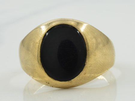 Black Onyx Ring | 2.40ct | SZ 9.75 | For Sale