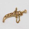 18k Yellow Gold Knife Pendant For Cheap