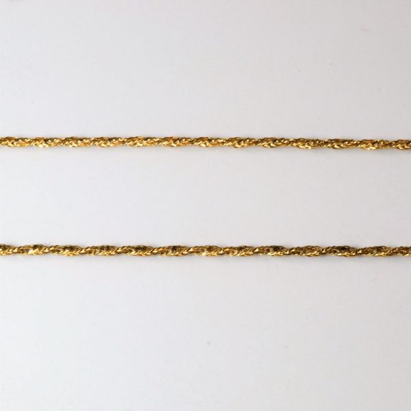 18k Yellow Gold Twisted Rope Chain | 16 | For Sale