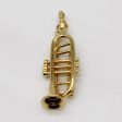 10k Yellow Gold Trombone Pendant Hot on Sale