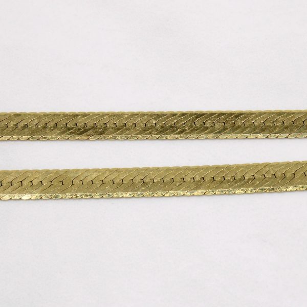 14k Yellow Gold Herringbone Chain | 18  | Online