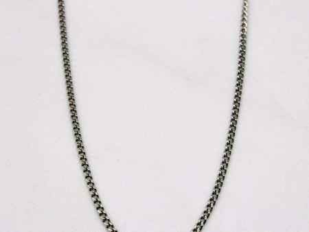 10k White Gold Curb Link Chain | 23  | Online Hot Sale