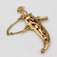 18k Yellow Gold Knife Pendant For Cheap