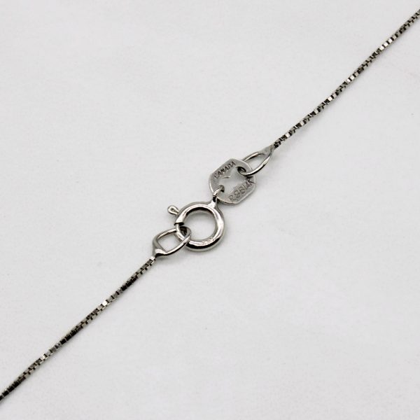 14k White Gold Box Link Chain | 18  | Cheap