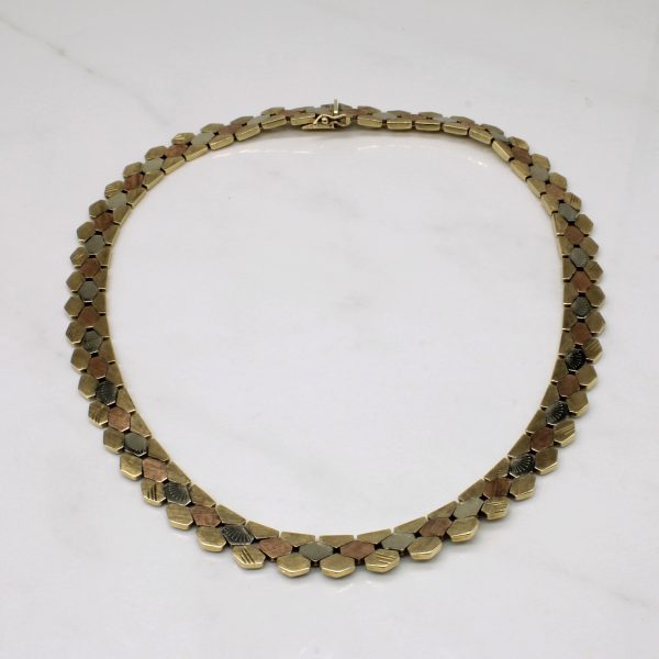 9k Tri Tone Gold Necklace | 16  | For Discount