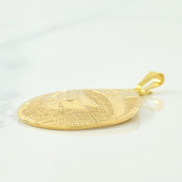 14k Yellow Gold Indigenous Art Pendant | Online Hot Sale