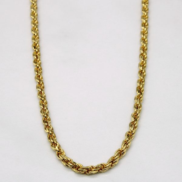 14k Yellow Gold Rope Link Chain | 22  | Online now