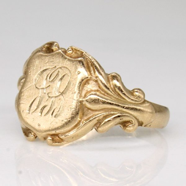 10k Yellow Gold Initial Ring | SZ 5.5 | Discount