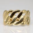 18k Yellow Gold Curb Link Ring | SZ 6.25 | on Sale