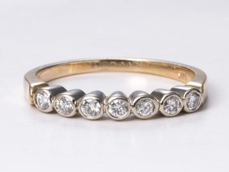 14k Yellow and White Gold Diamond Band | 0.21 ctw | Sz 6 Online