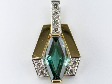 Cavelti  Tourmaline and Diamond 18K and Platinum Pendant | 3.75ct | 0.32ctw | Supply