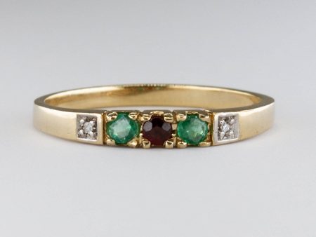 10k Yellow Gold Multi Gem Ring | 0.19 ctw | SZ 8 Online Hot Sale