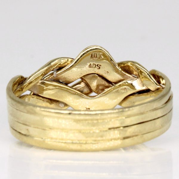 10k Yellow Gold Solved Puzzle Ring | SZ 10.25 | Sale