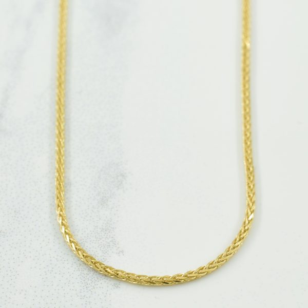 10k Yellow Gold Wheat Chain | 22  | Online Hot Sale