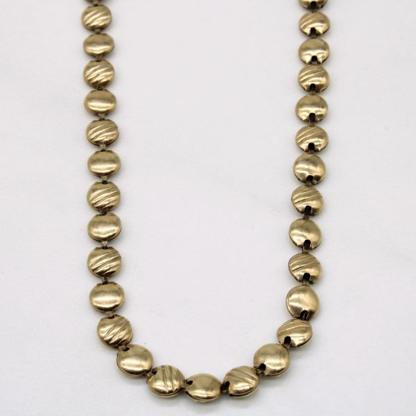 10k Yellow Gold Unique Link Necklace | 18  | Sale