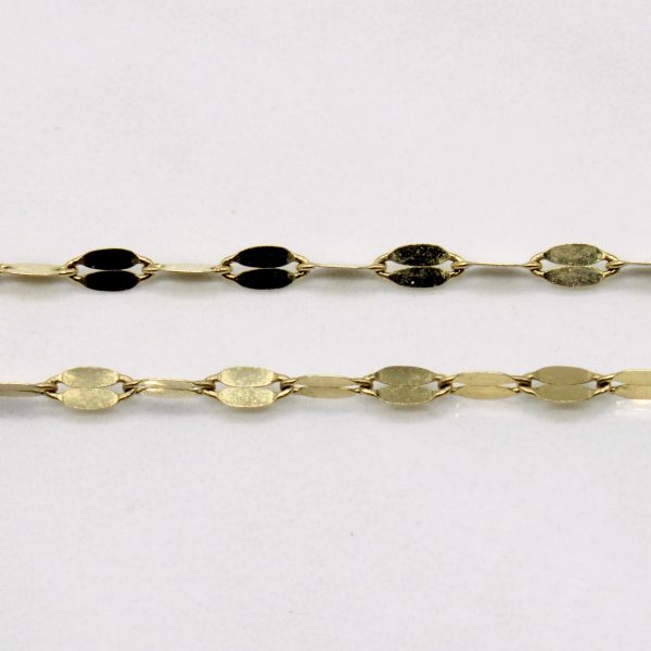 14k Yellow Gold Unique Link Chain | 24  | Online now