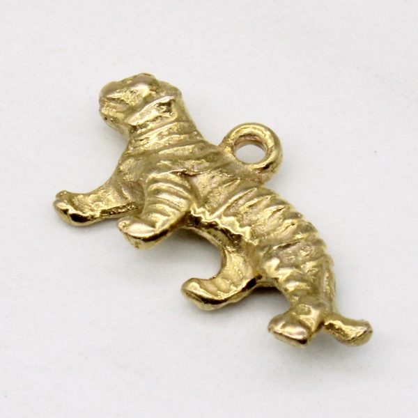 8k Yellow Gold Tiger Charm Online