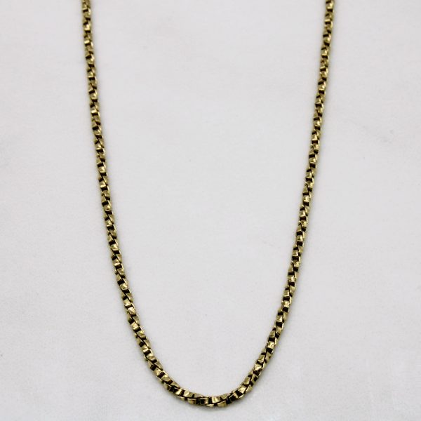 14k Yellow Gold Box Link Chain | 16  | on Sale