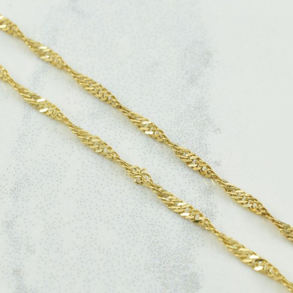 10k Yellow Gold Singapore Chain | 16  | Online Hot Sale