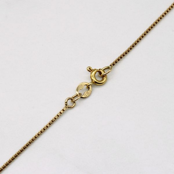 14k Yellow Gold Box Link Chain | 15  | Discount