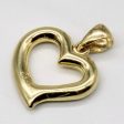 14k Yellow Gold Heart Pendant Cheap