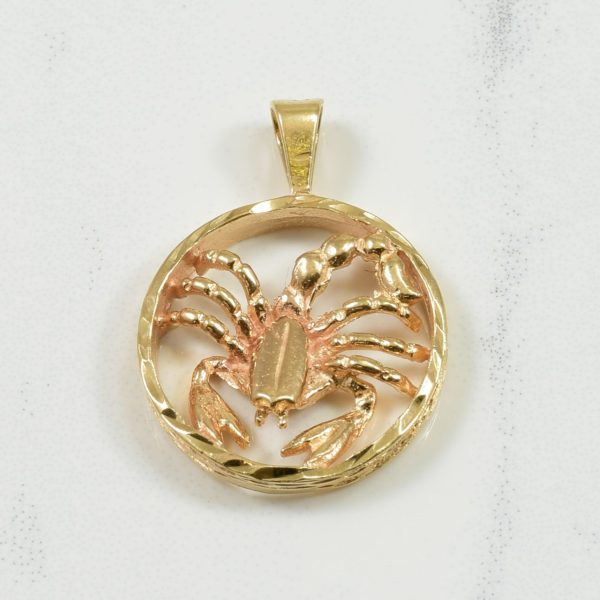 10k Yellow Gold Scorpion Pendant on Sale