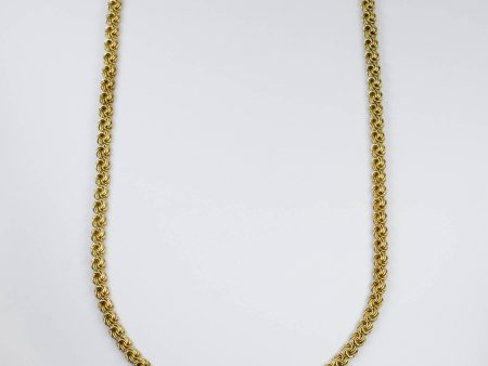 14k Yellow Gold Woven Link Necklace | 23  | Discount