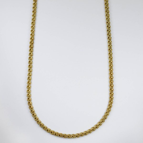 14k Yellow Gold Woven Link Necklace | 23  | Discount