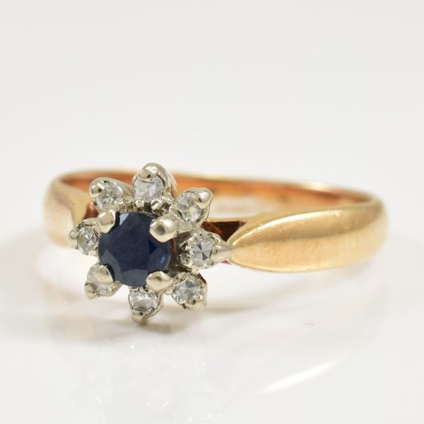 Blue Sapphire & Diamond Ring | 0.23ct, 0.08ctw | SZ 6.25 | For Discount