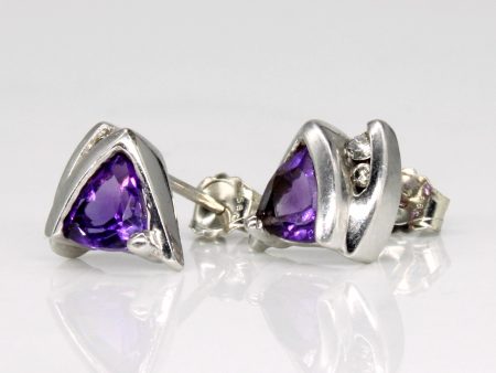 Amethyst & Diamond Earrings | 0.50ctw, 0.05ctw | Cheap