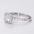 Canadian Diamond Halo White Gold 14k Ring | 1.20ctw | SZ 5.75 Supply