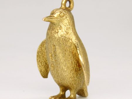 10k Yellow Gold Penguin Charm For Sale