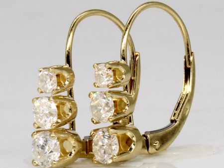 14k Yellow Gold Diamond Earrings | 0.62ctw | Sale