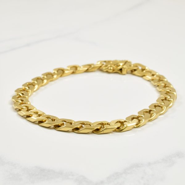 18k Yellow Gold Cuban Link Bracelet | 7  | For Cheap