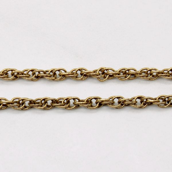 10k Yellow Gold Woven Circle Link Chain | 18  | Hot on Sale