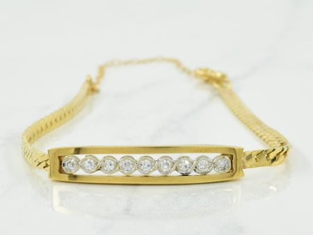 14k Yellow Gold Diamond Bracelet | 0.18ctw | 8  | Fashion