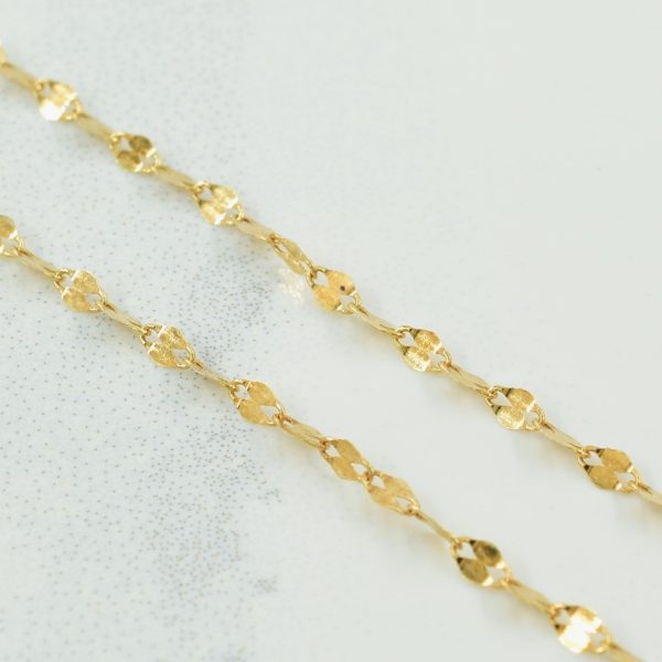 18k Yellow Gold Fancy Chain | 17.5  | Discount