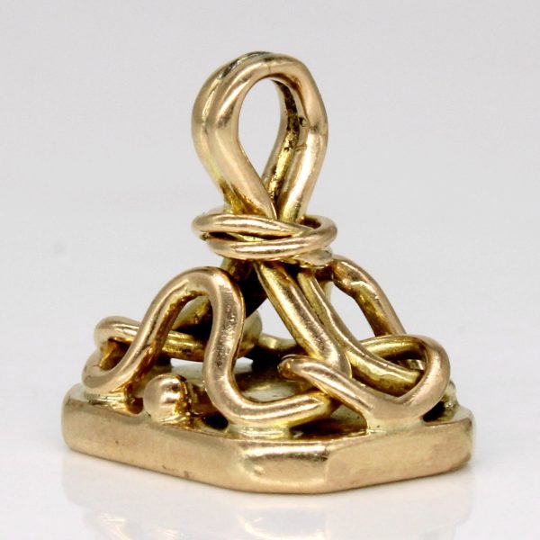 14k Yellow Gold Stamp Pendant Hot on Sale