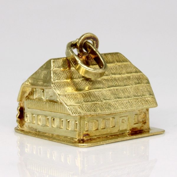 14k Yellow Gold House Pendant Online