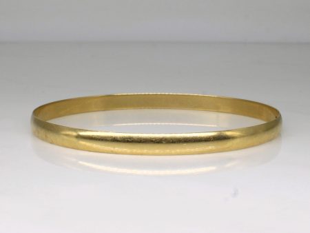 9k Yellow Gold Bangle Bracelet | 7.5  | Fashion