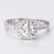 Canadian Diamond Halo White Gold 14k Ring | 1.20ctw | SZ 5.75 Supply