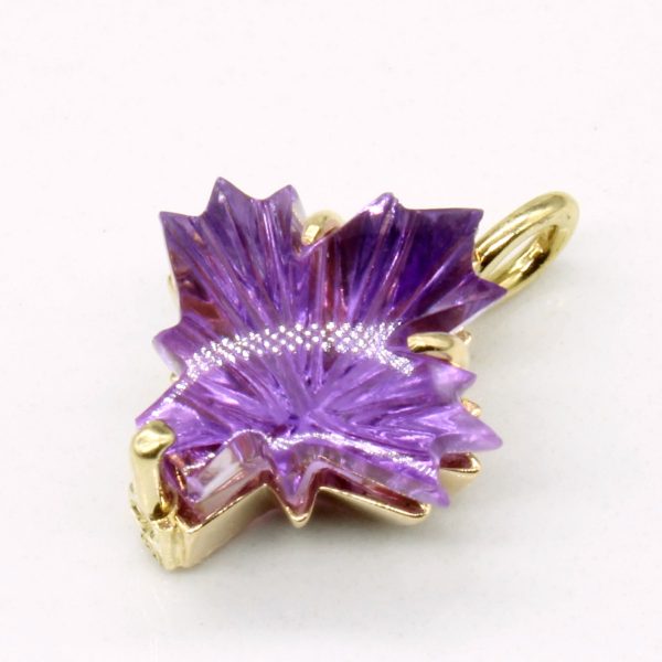 Amethyst Maple Leaf Pendant | 3.50ct | Cheap