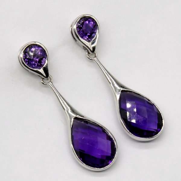 Amethyst Drop Earrings | 4.90ctw | Discount