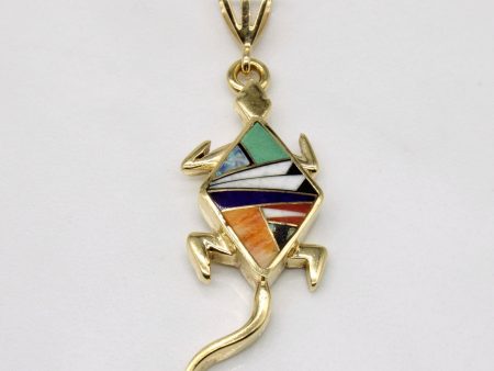 Yazzie Navajo  Multi Stone Inlay Pendant | 2.00ctw | Fashion