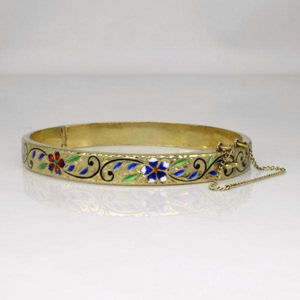 14k Yellow Gold Enamel Bracelet | 6.5  | Sale