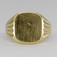 14k Yellow Gold Plain Signet Ring | SZ 11 | Fashion