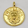 24k Yellow Gold Lion Head Pendant For Cheap