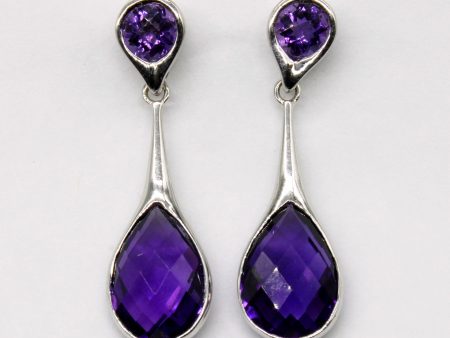 Amethyst Drop Earrings | 4.90ctw | Discount